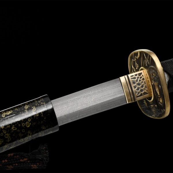 Katana Black Damascus 1065
