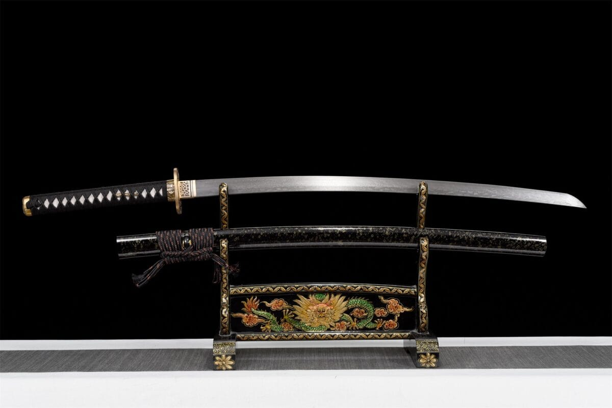 Katana Black Damascus 1065