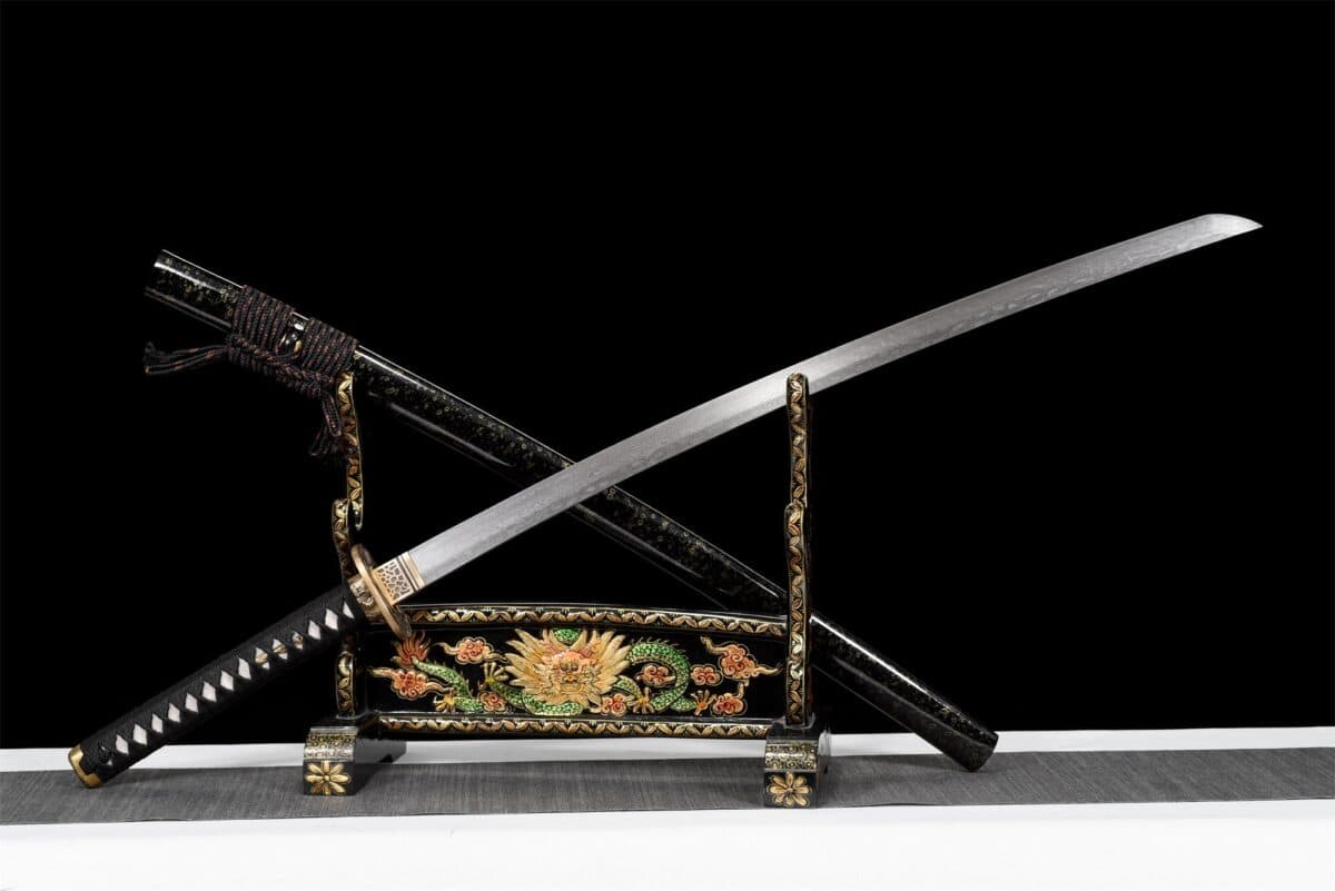 Katana Black Damascus 1065