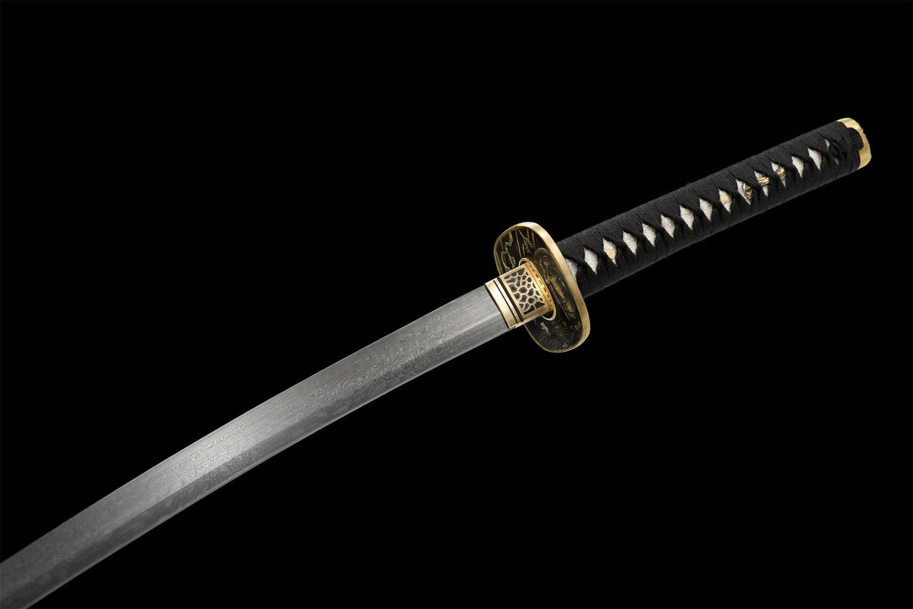 Katana Black Damascus 1065