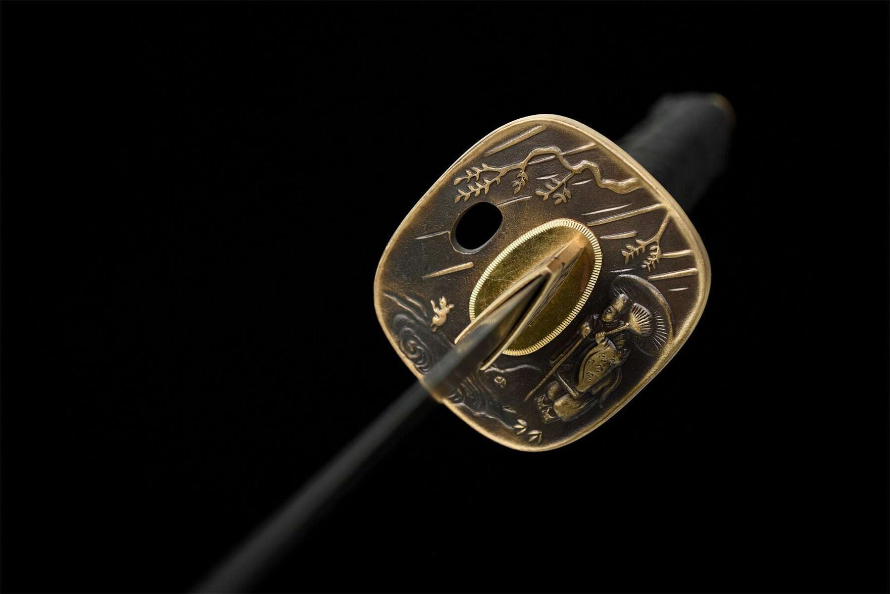 Katana Black Damascus 1065