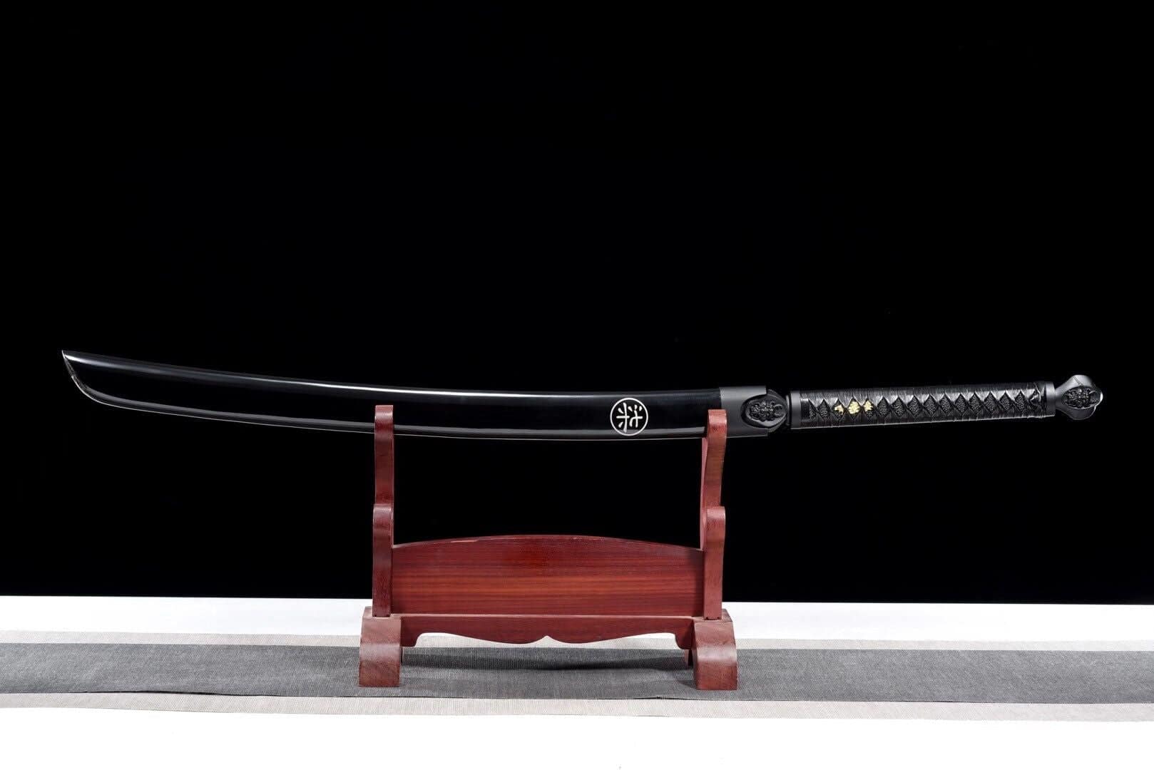 Handmade White And Blue Katana