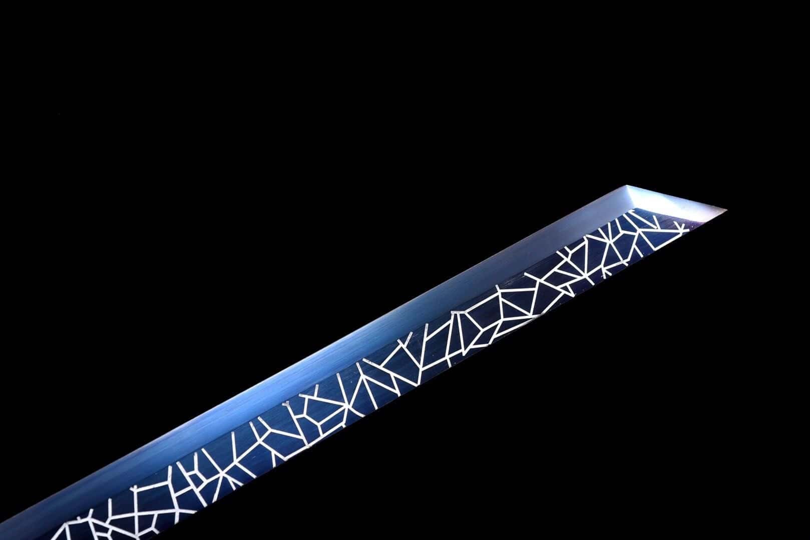 Handmade White And Blue Chokuto