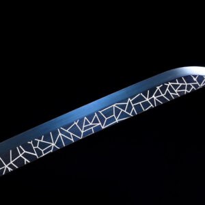 Handmade White And Blue Katana