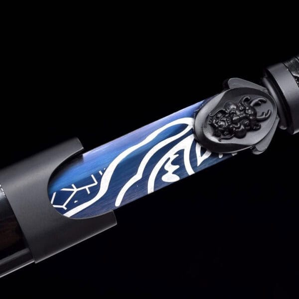 Handmade White And Blue Chokuto