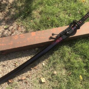 Purple Blade Black And Red Katana