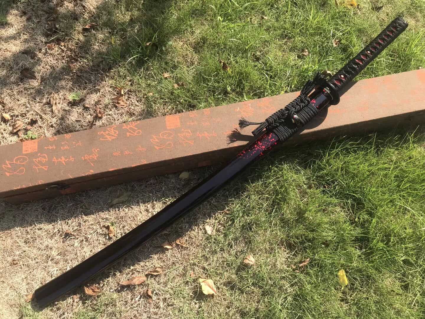 Purple Blade Black And Red Katana