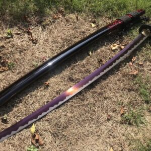 Purple Blade Black And Red Katana