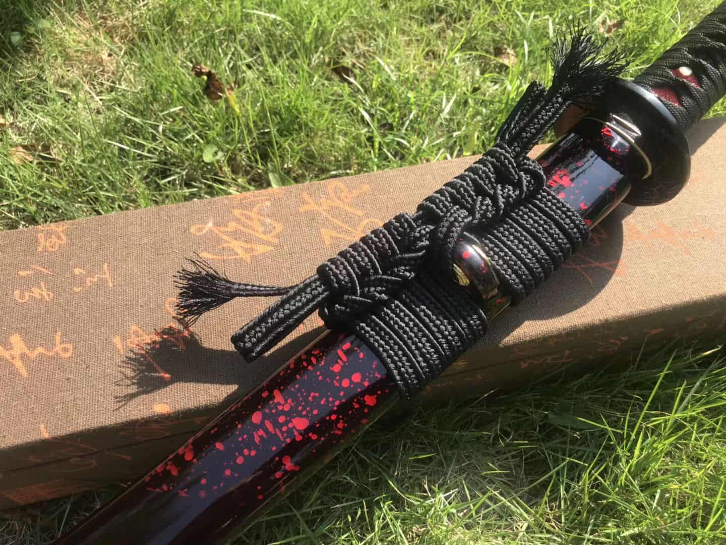 Purple Blade Black And Red Katana