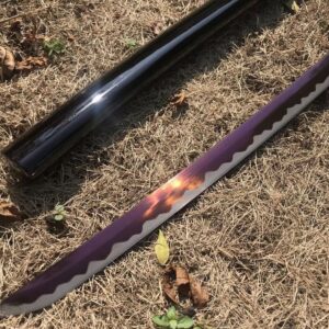 Purple Blade Black And Red Katana