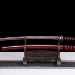 Red Crack Wooden Katana