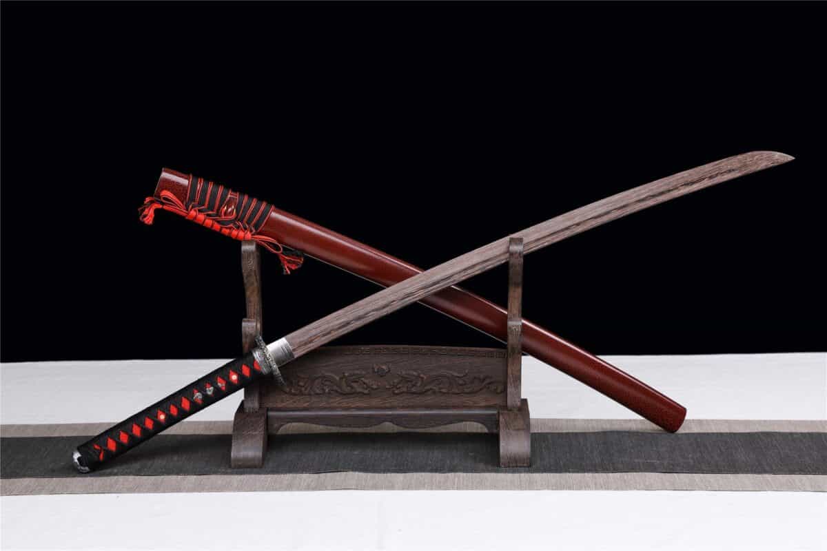 Red Crack Wooden Katana