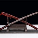 Red Crack Wooden Katana