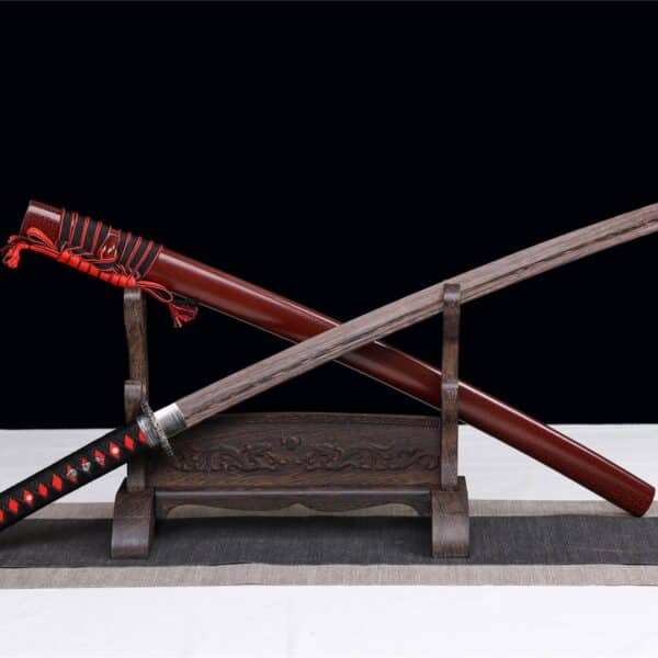 Red Crack Wooden Katana