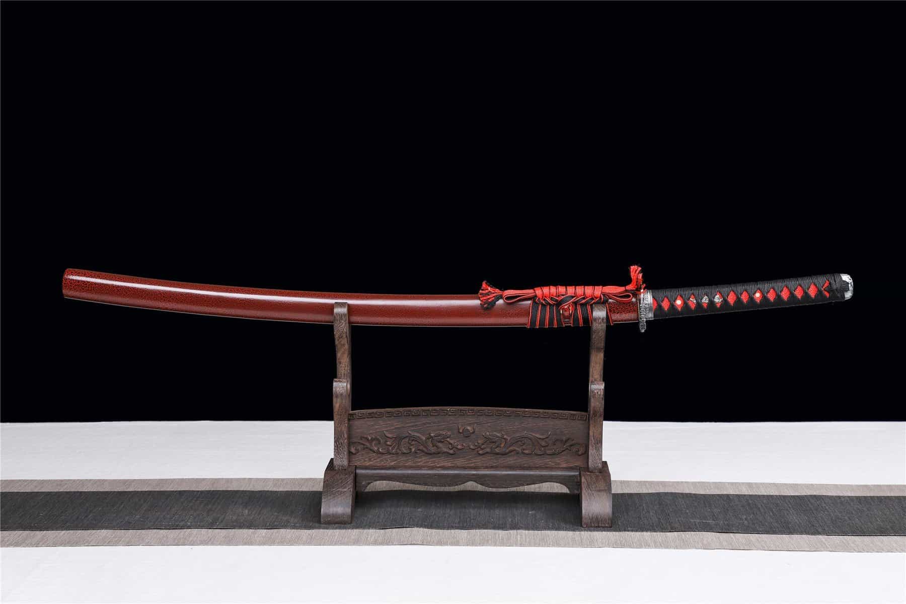 Red Crack Wooden Katana