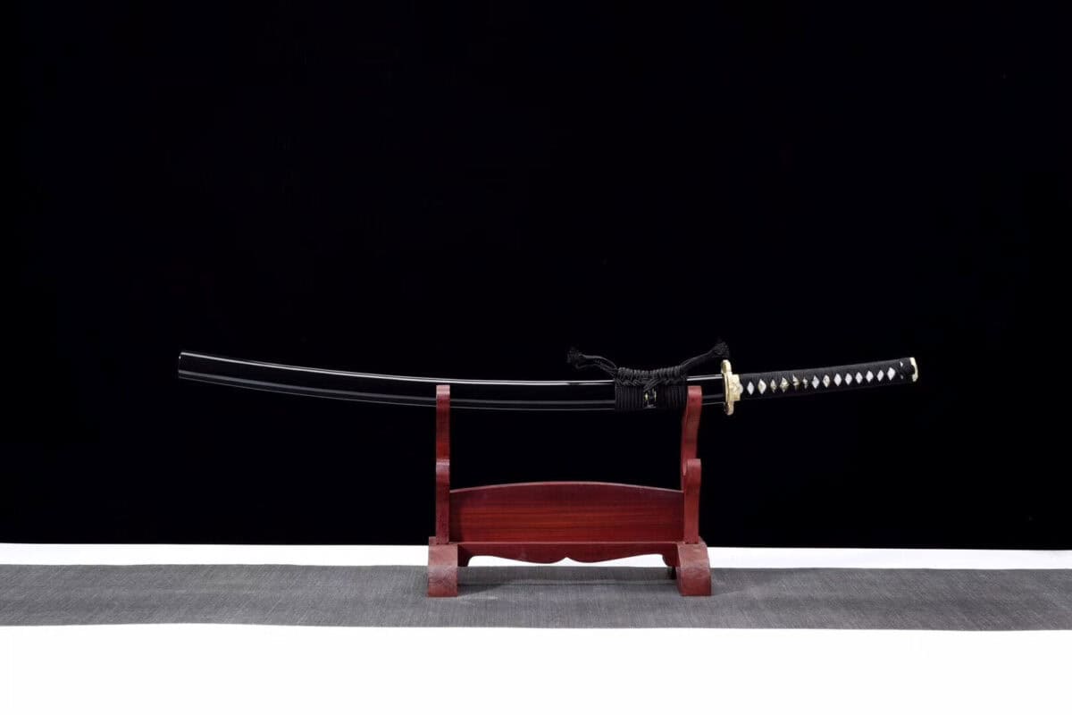 Black Samurai Katana Purple Blade