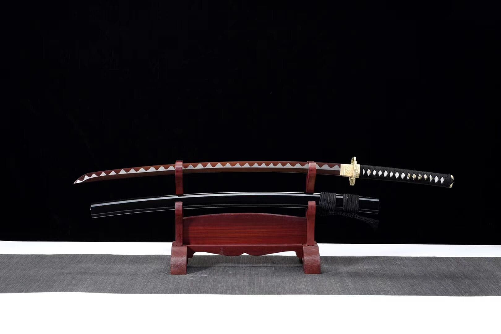 Black Samurai Katana Purple Blade