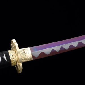 Black Samurai Katana Purple Blade