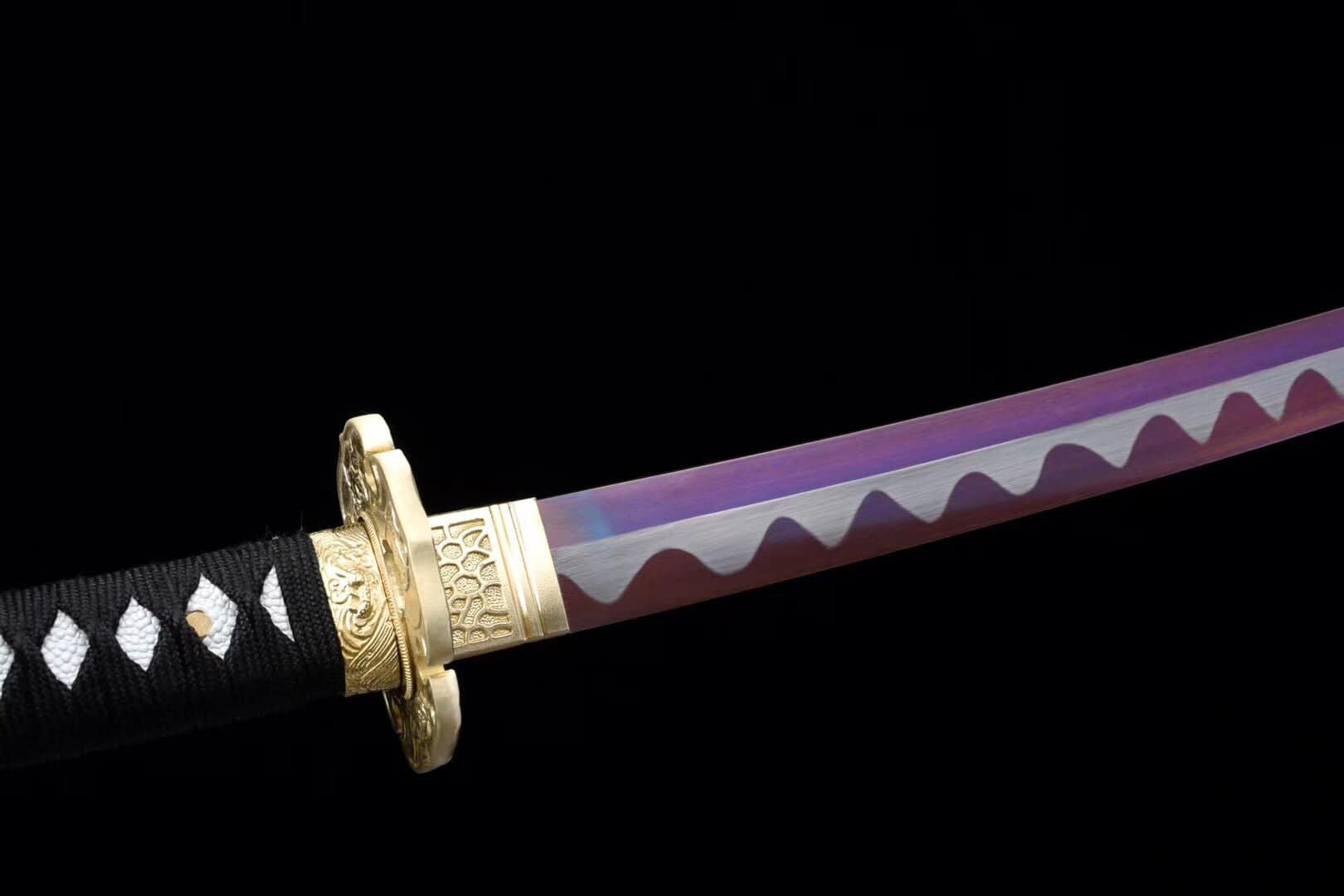 Black Samurai Katana Purple Blade