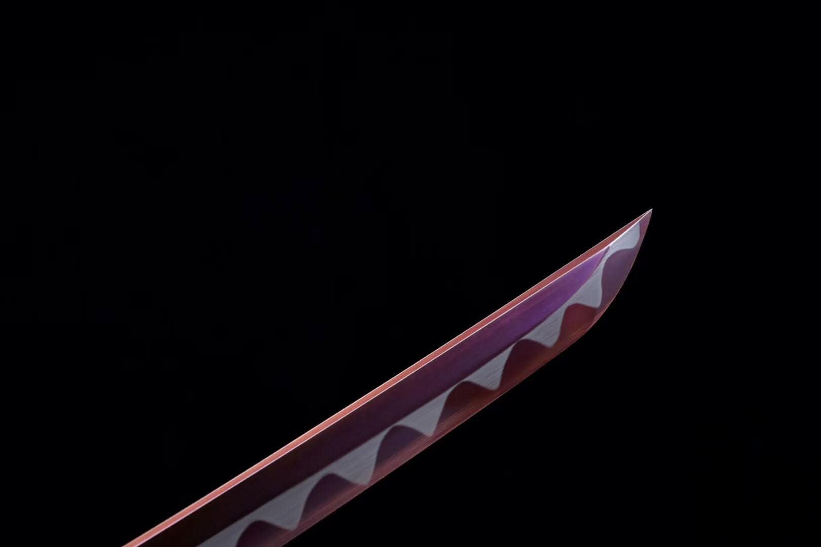 Black Samurai Katana Purple Blade