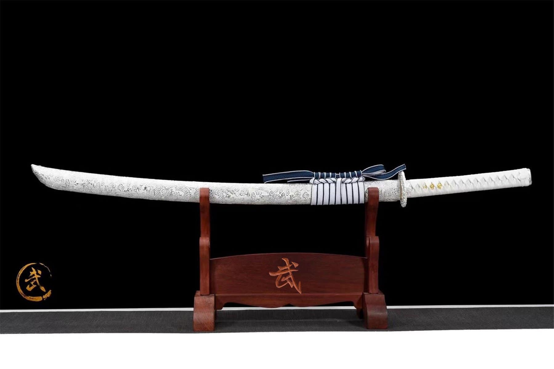 Silver Dragon Katana