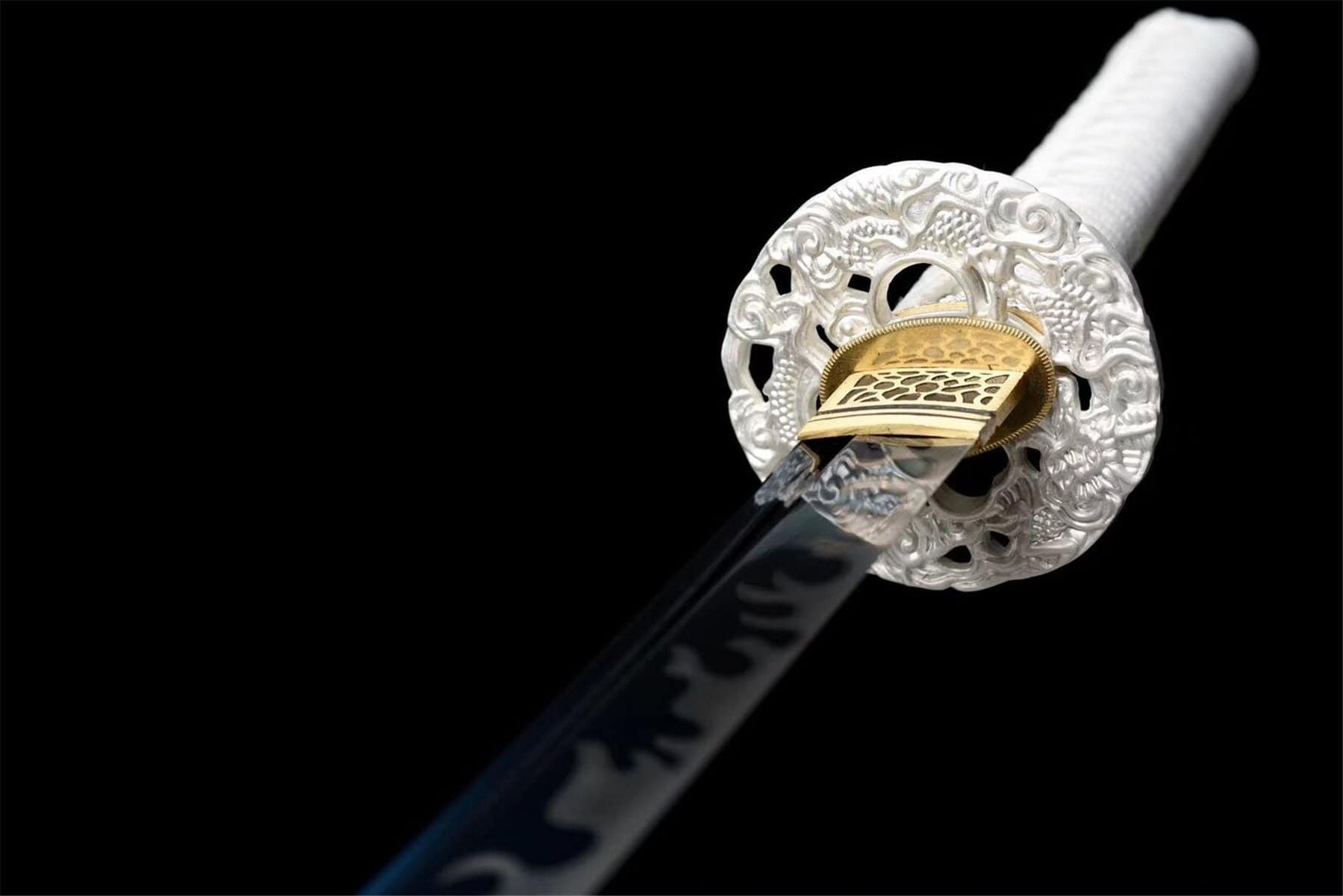 Silver Dragon Katana