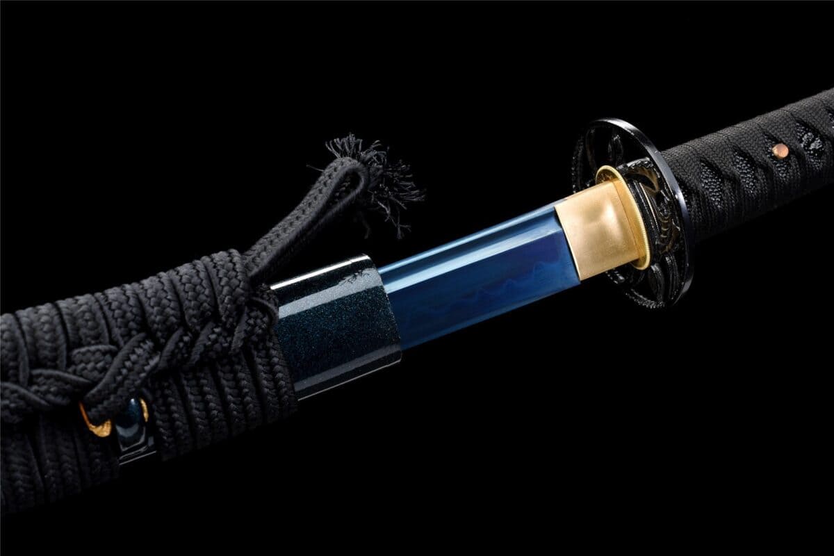 Black Blue Blade Katana