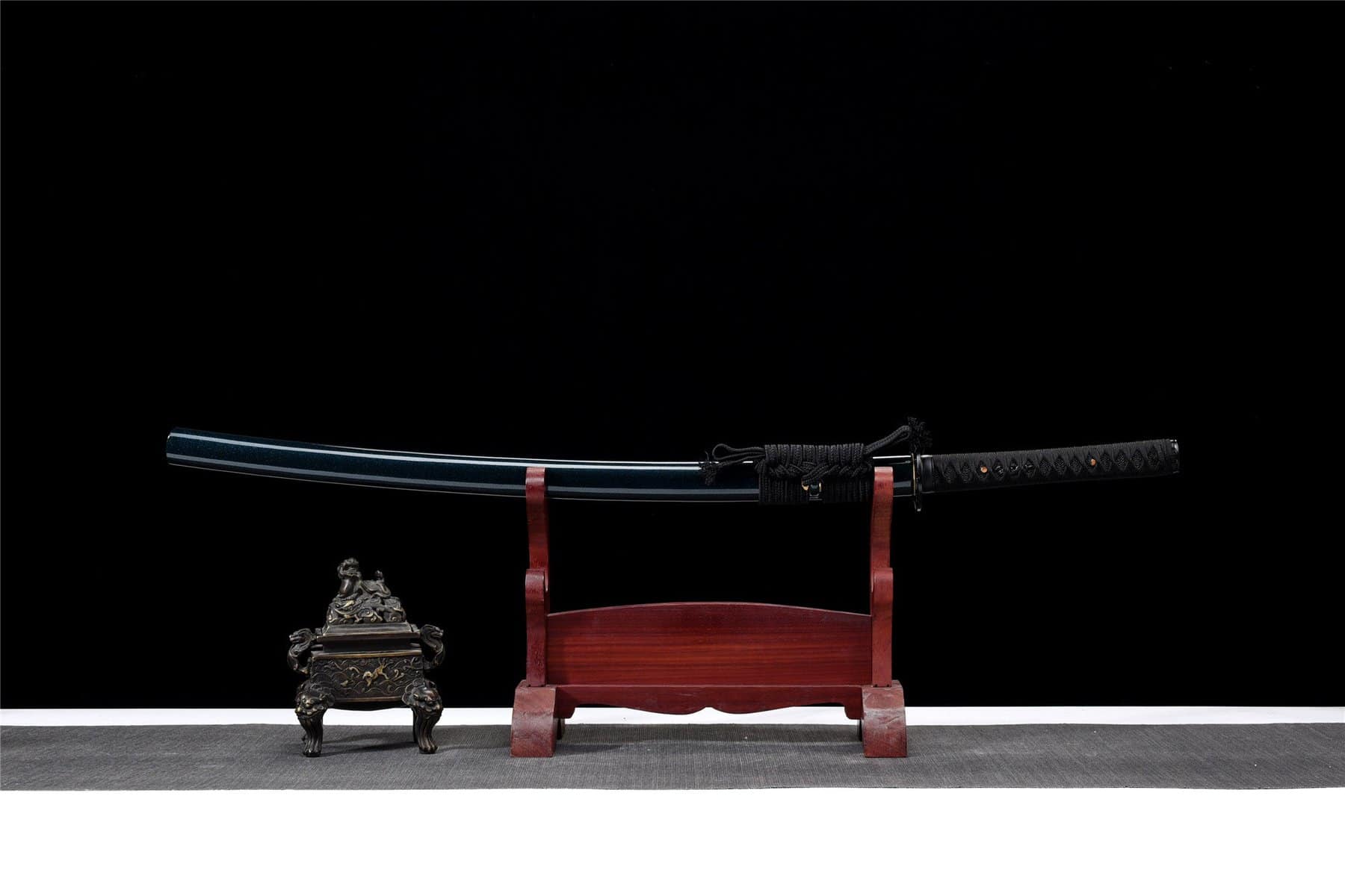 Black Blue Blade Katana