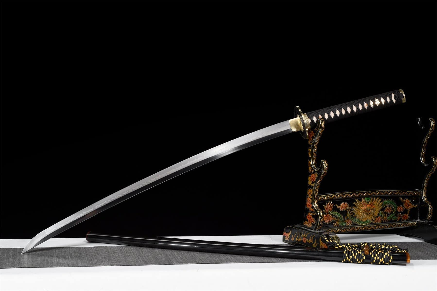 T10 Black Carbon Steel Katana