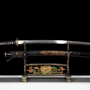 T10 High Carbon Steel Black Dragon Katana