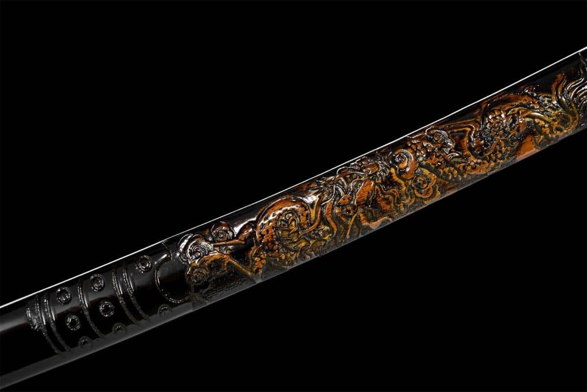 T10 High Carbon Steel Black Dragon Katana