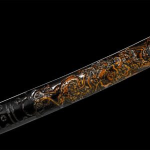 T10 High Carbon Steel Black Dragon Katana