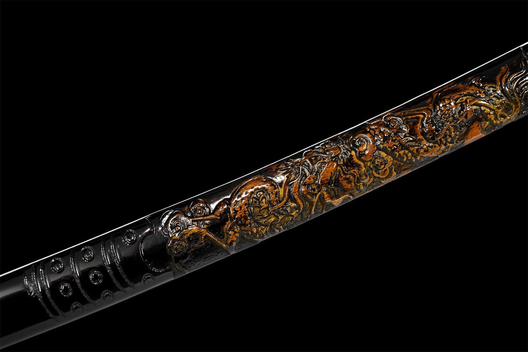 T10 High Carbon Steel Black Dragon Katana