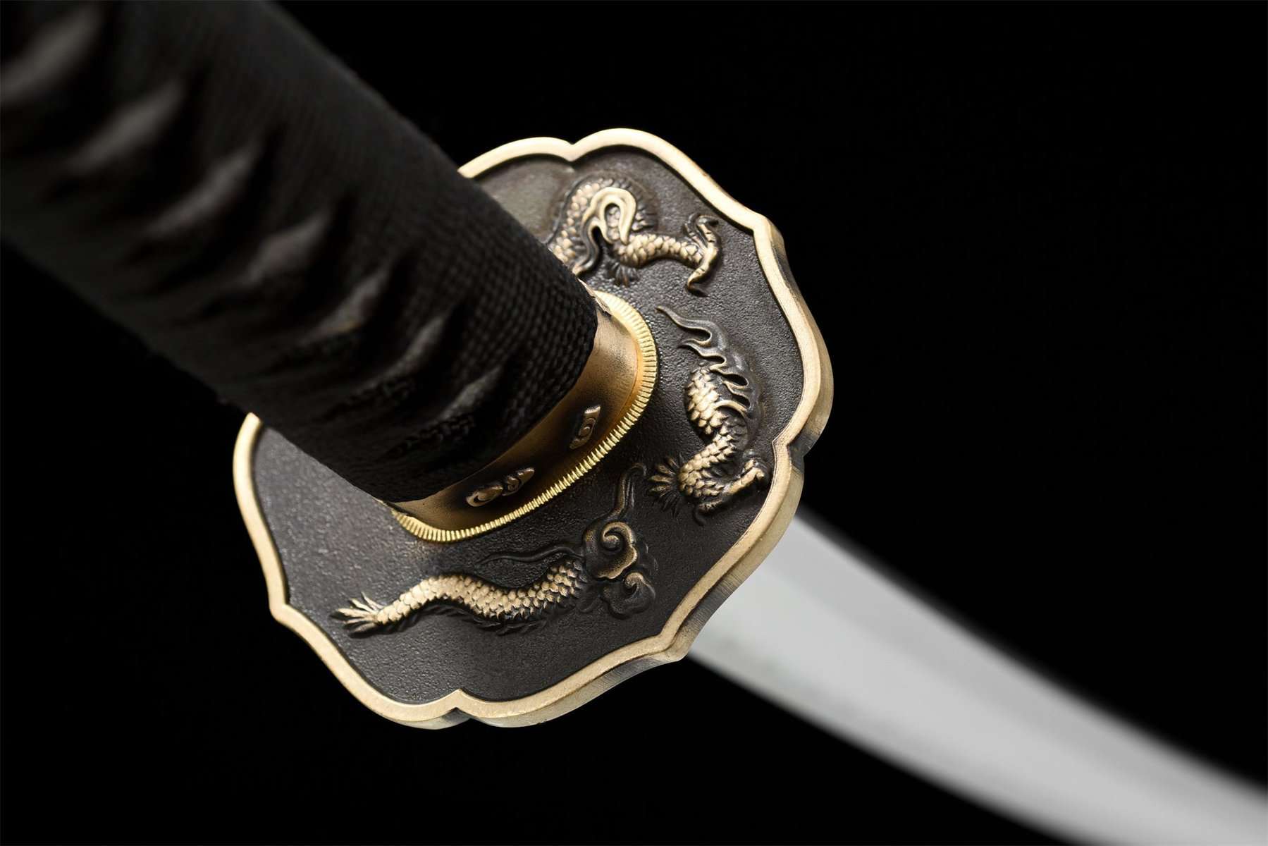 T8 Black Carbon Steel Katana