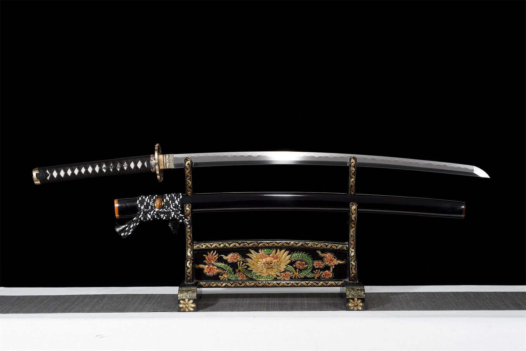 T8 Black Carbon Steel Katana