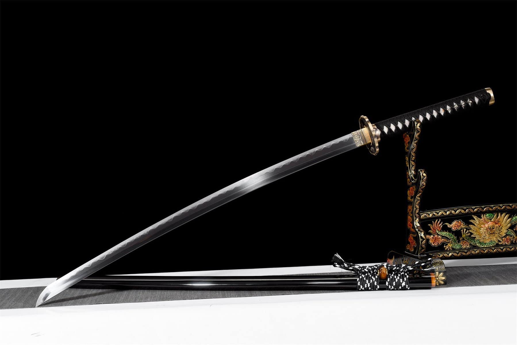 T8 Black Carbon Steel Katana