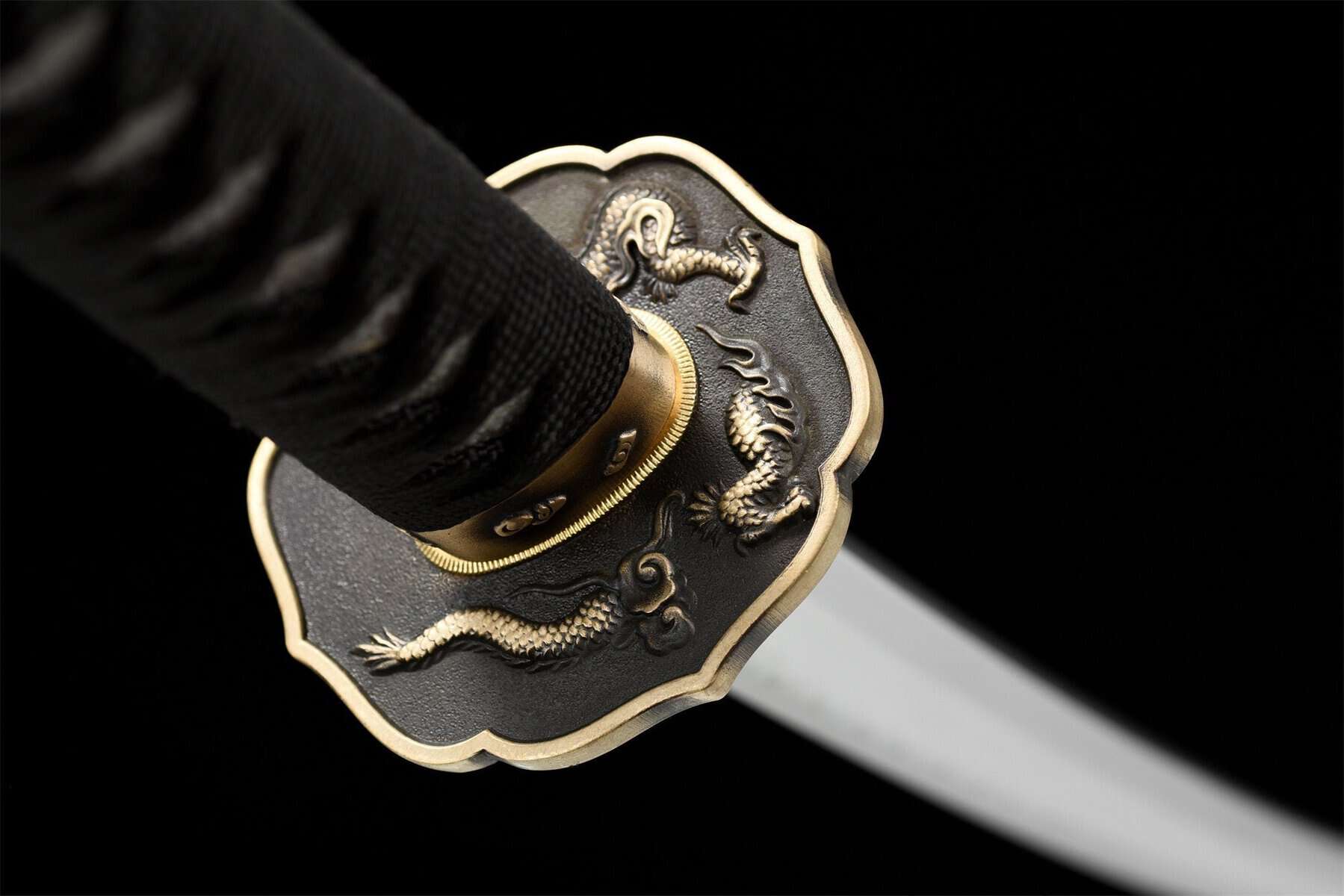 T8 Black Carbon Steel Katana