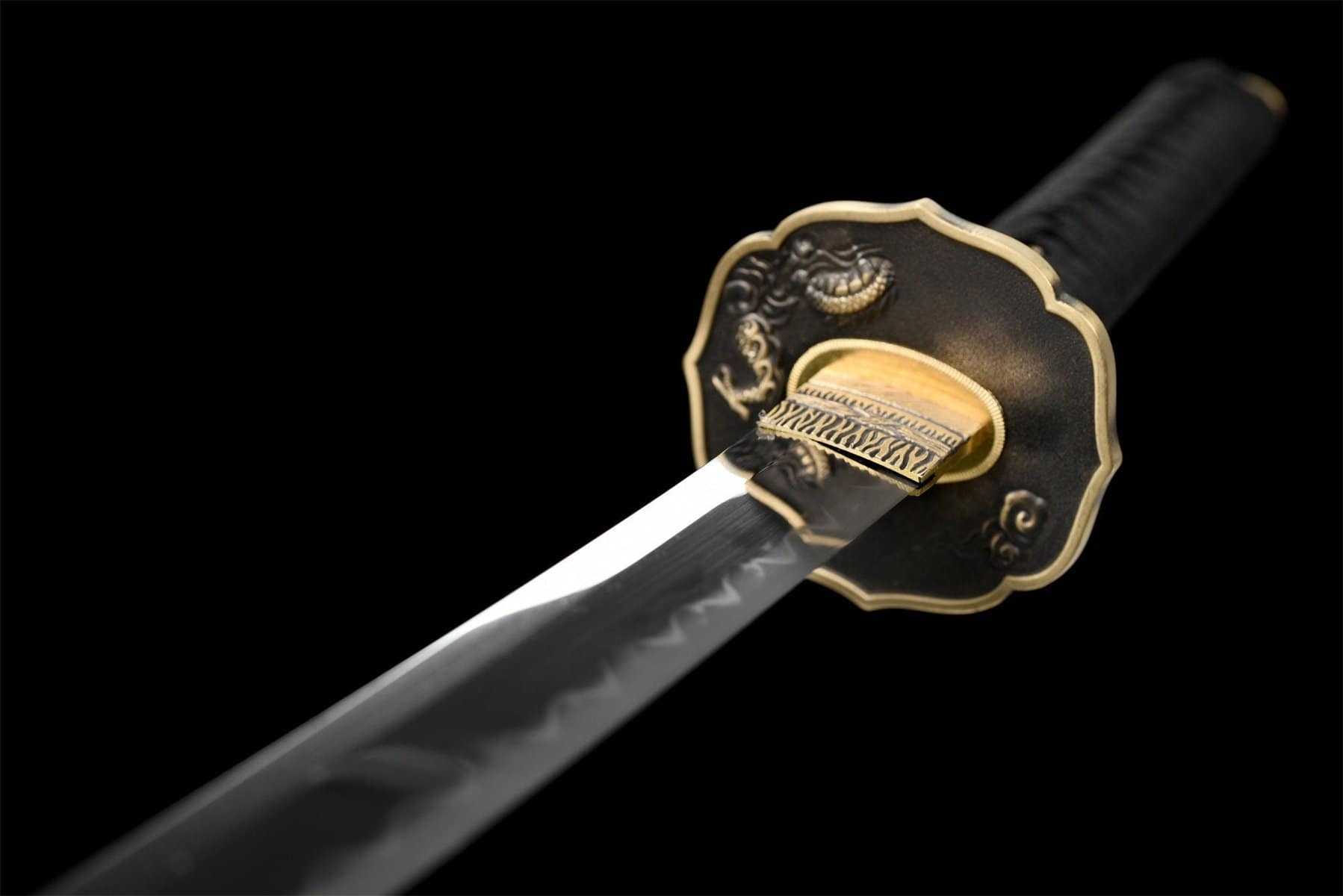 T8 Black Carbon Steel Katana