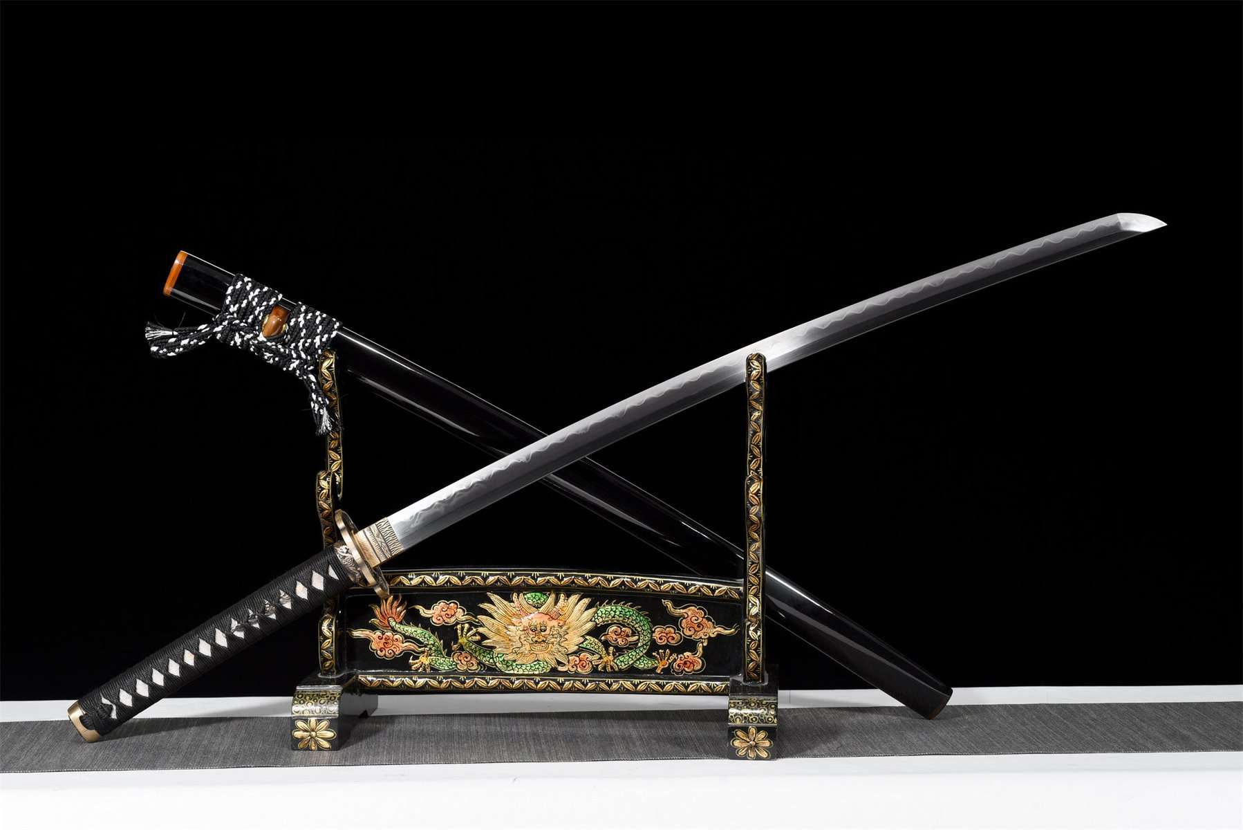 T8 Black Carbon Steel Katana