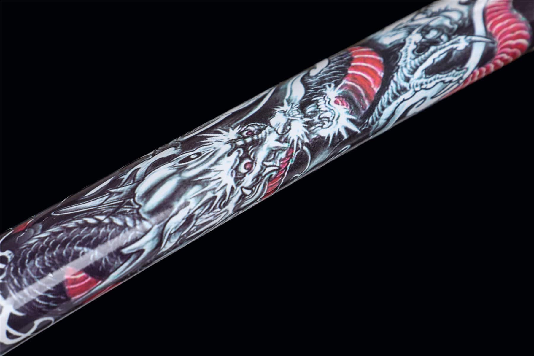 White Dragon Wooden Katana