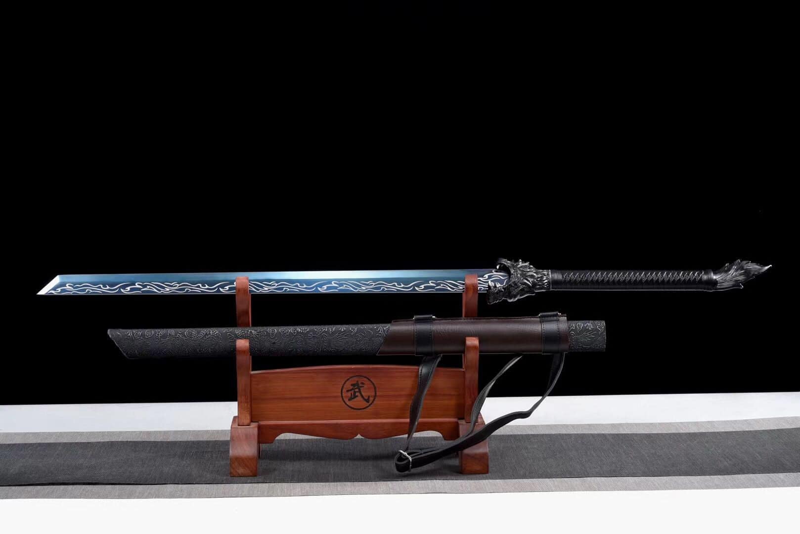Wolf Head Chinese Blue Sword