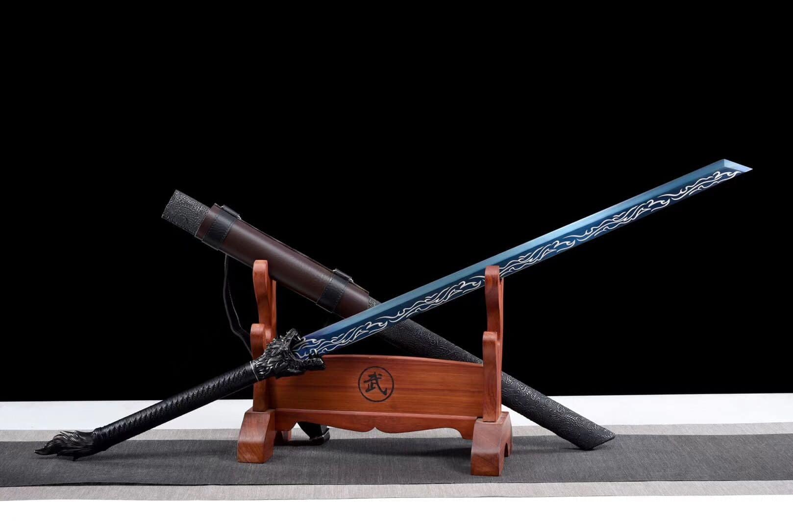 Wolf Head Chinese Blue Sword
