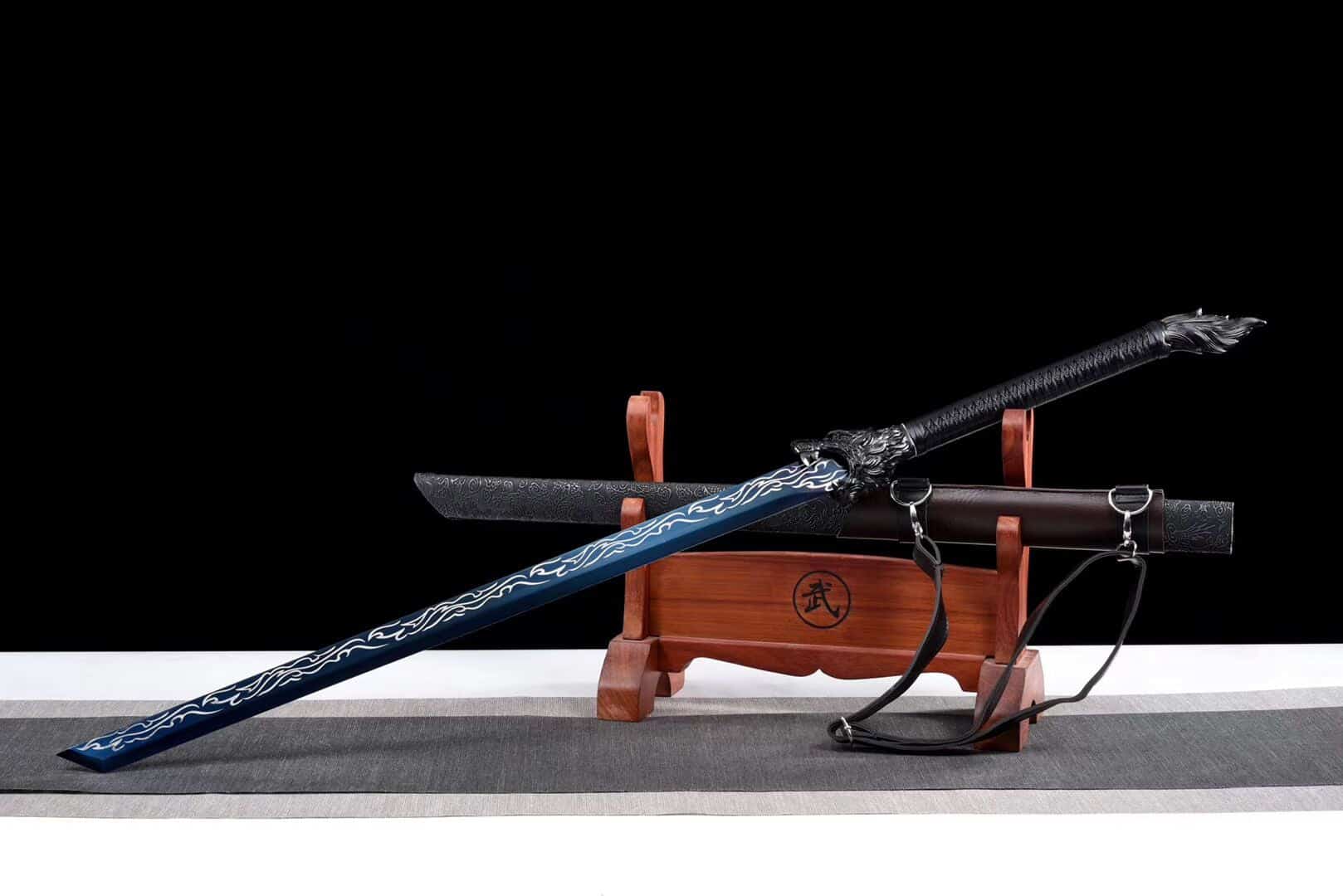 Wolf Head Chinese Blue Sword