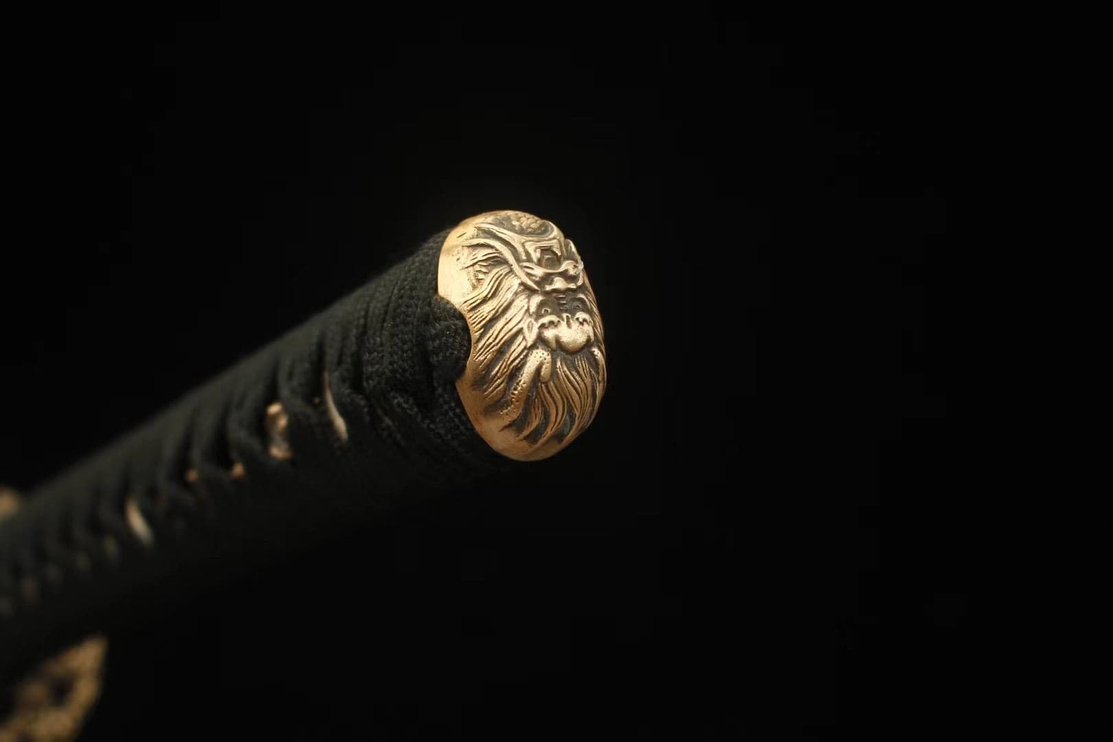 Black Engraved Dragon Scabbards Katana