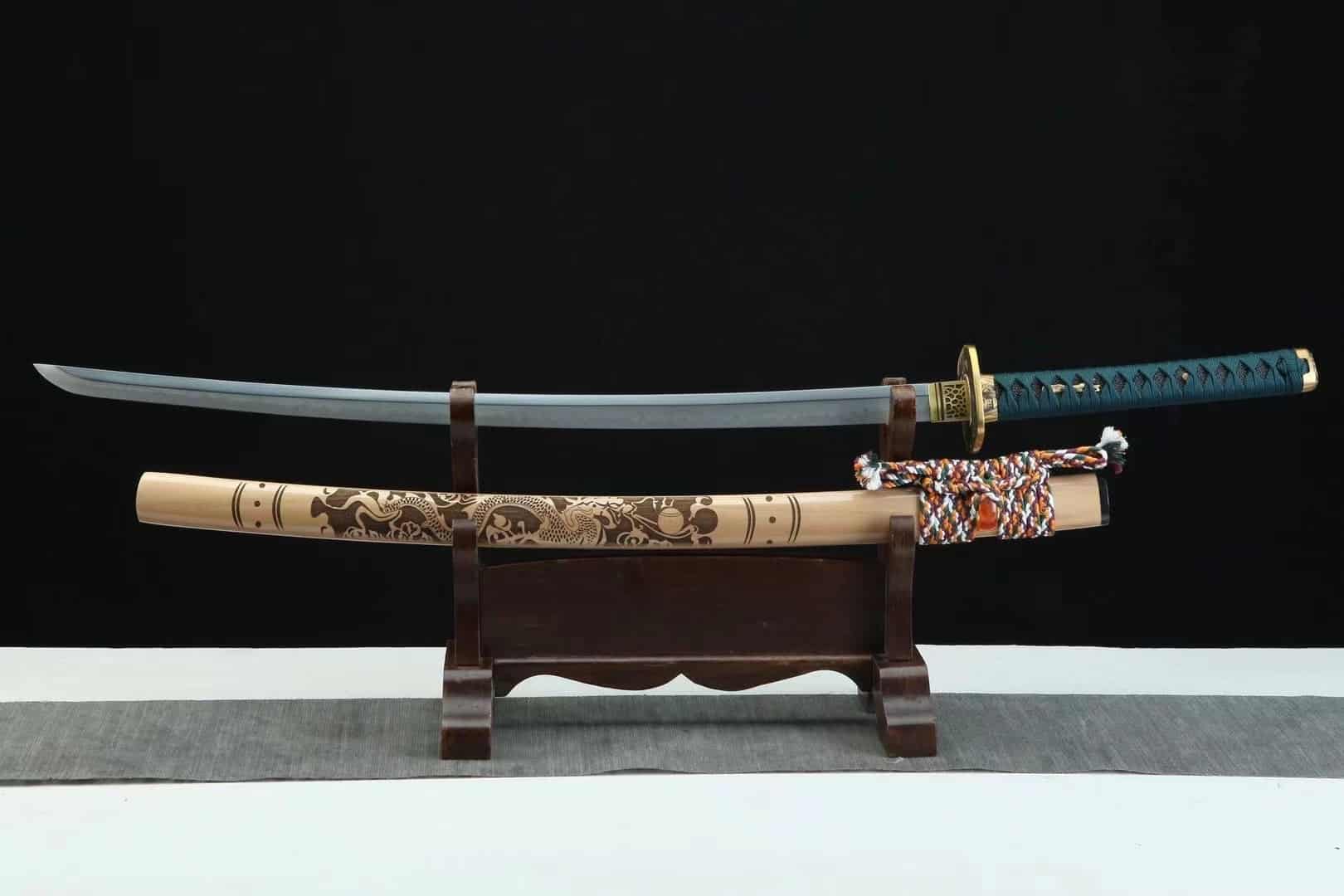 Yellow Dragon Katana Sword