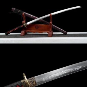 White And Purple Japanese Sword Set
