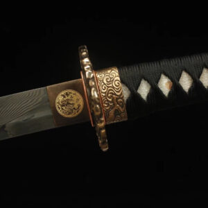 Black Engraved Dragon Scabbards Katana