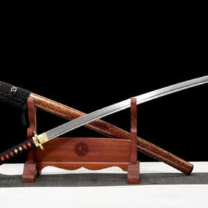 Red And Brown Japanse Swords Set