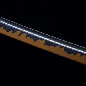 Orange And Brown Colored Blade Katana Set