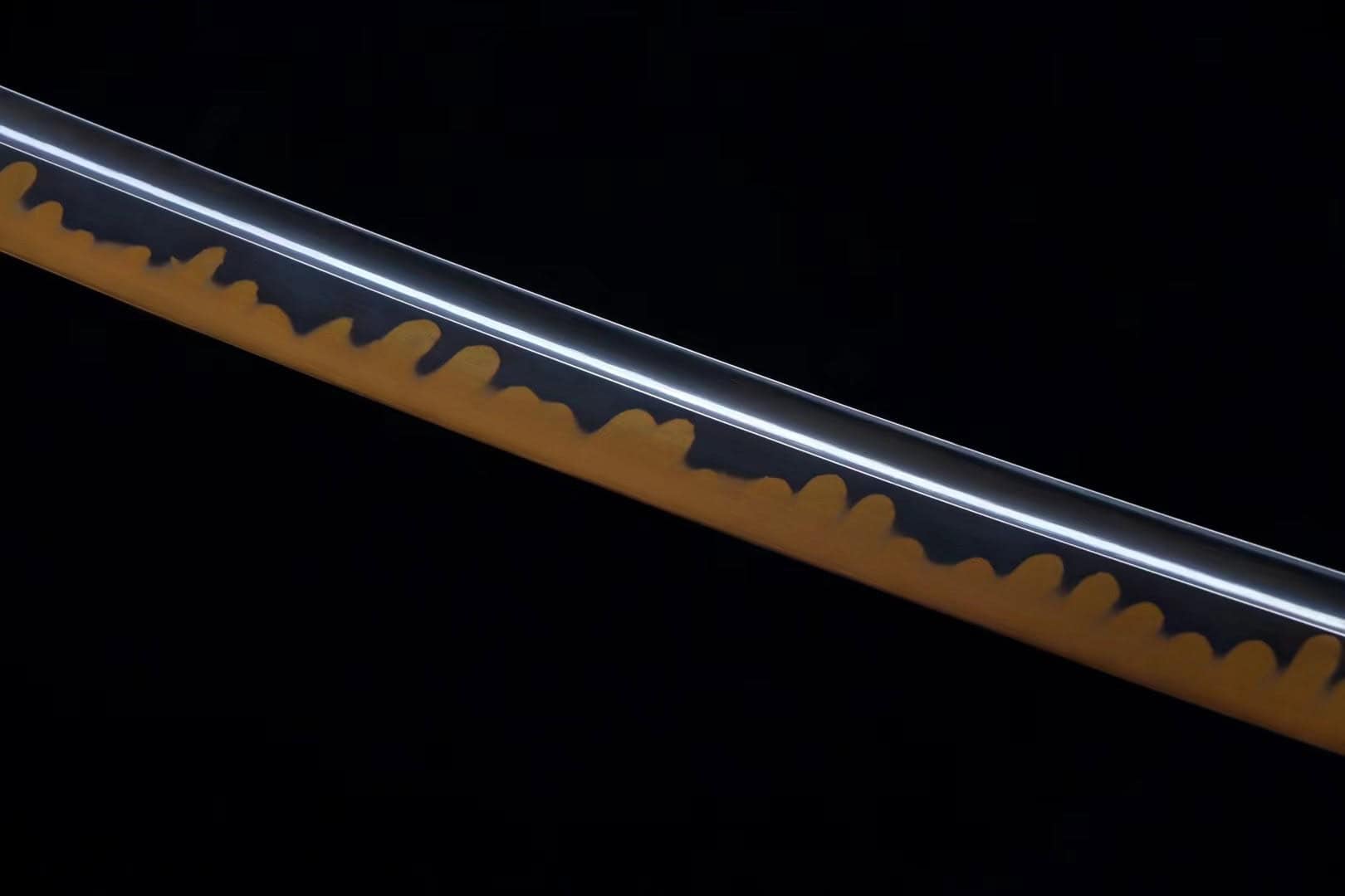 Orange And Brown Colored Blade Katana Set
